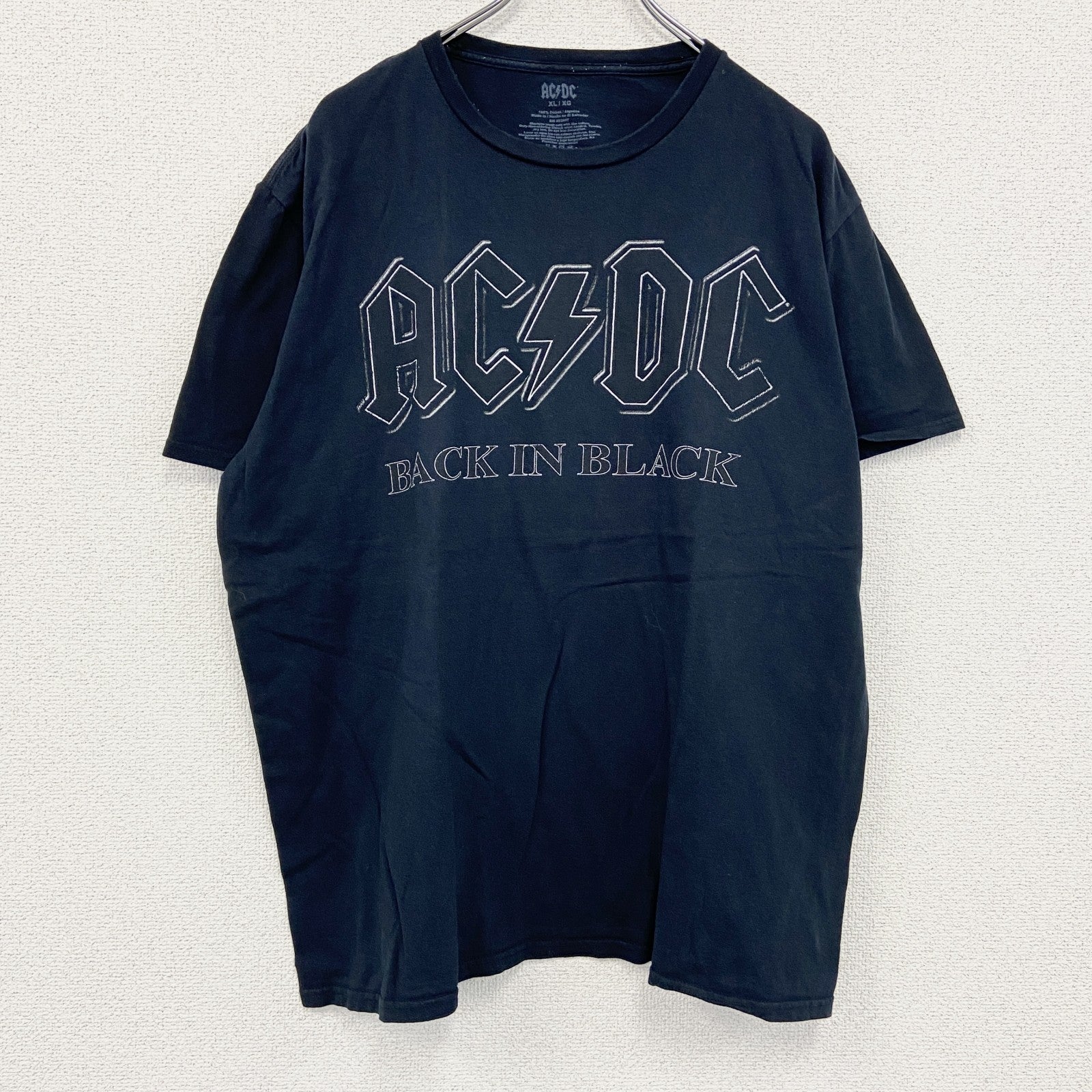 AC/DC　半袖プリントTシャツ　黒　ブラック　XLサイズ