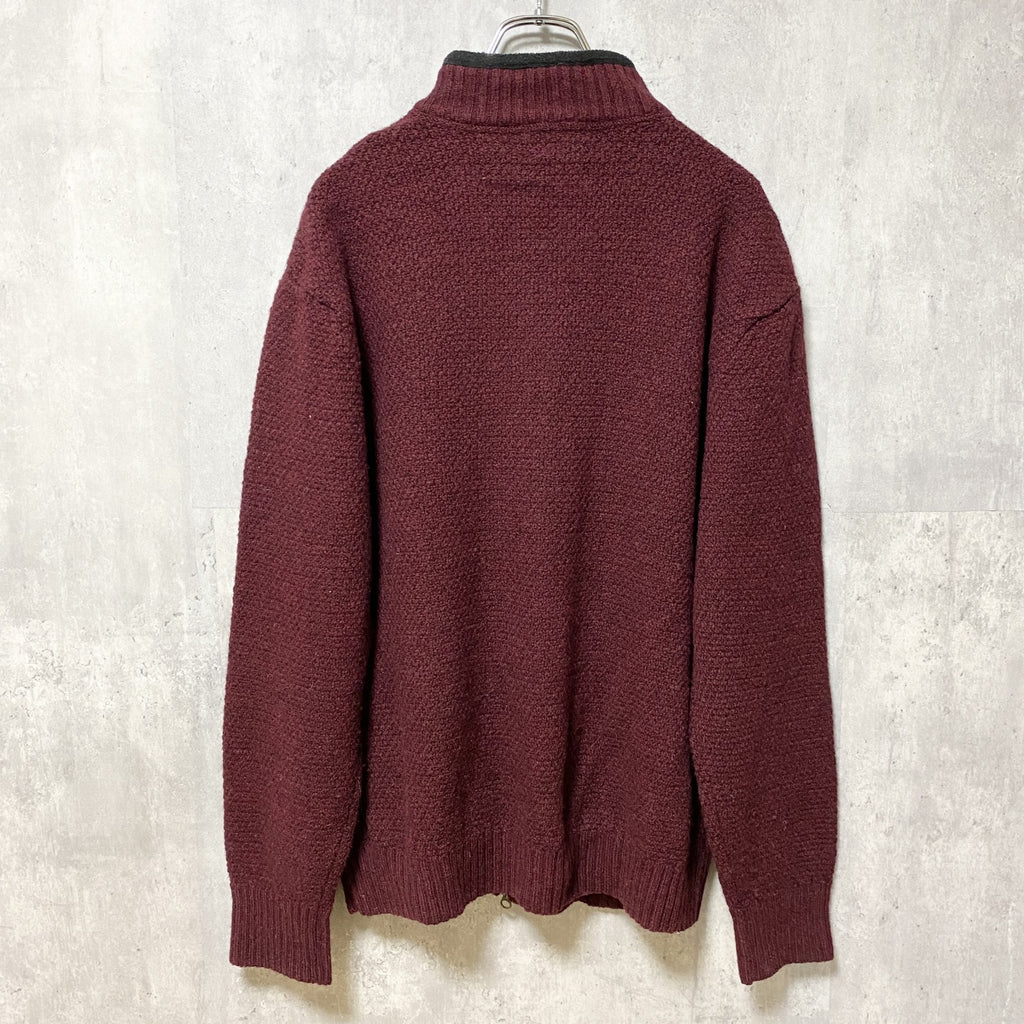 90s　PENDLETON ペンドルトン　長袖カーディガン　ニットセーター　フルジップ　ハイネック　XLサイズ