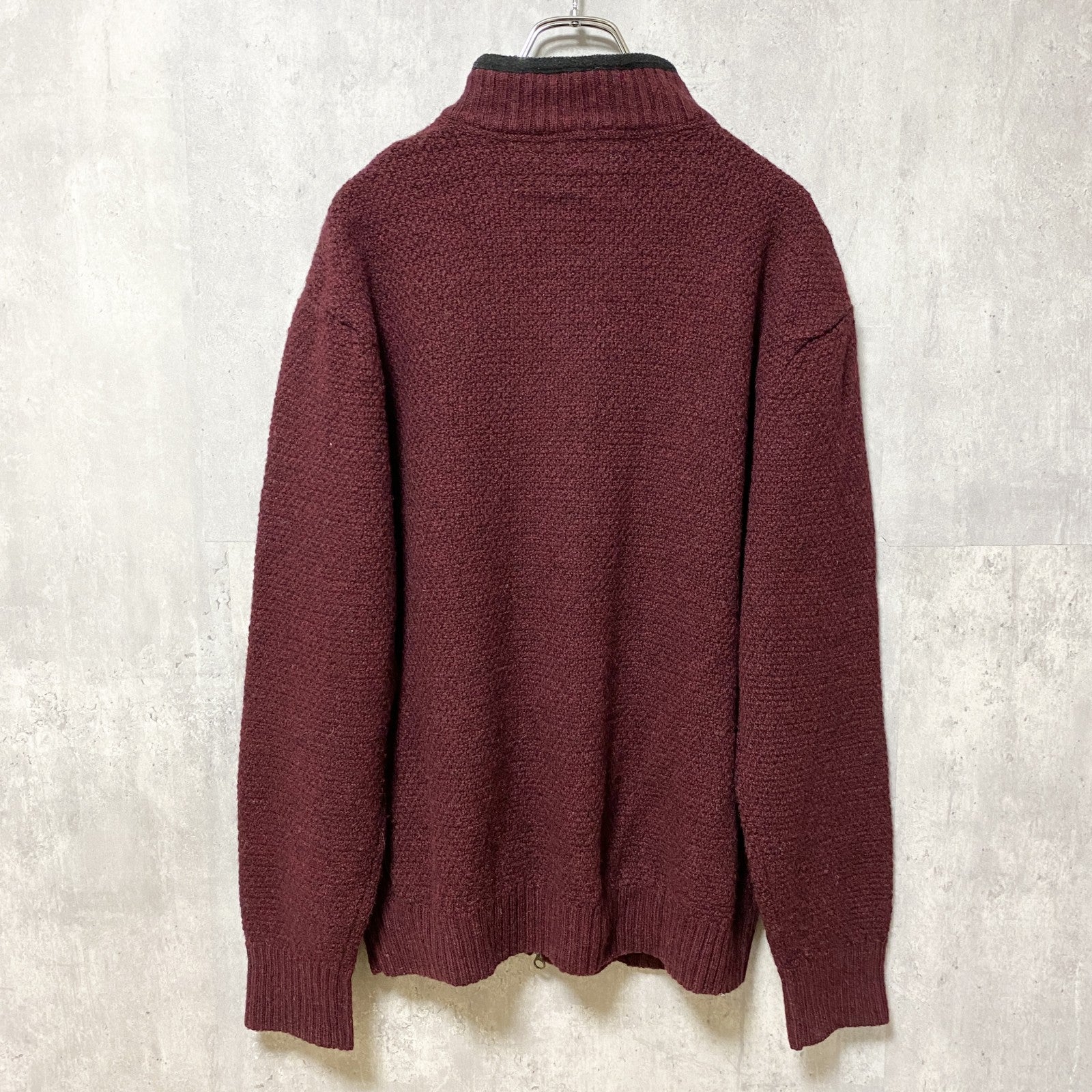 90s　PENDLETON ペンドルトン　長袖カーディガン　ニットセーター　フルジップ　ハイネック　XLサイズ