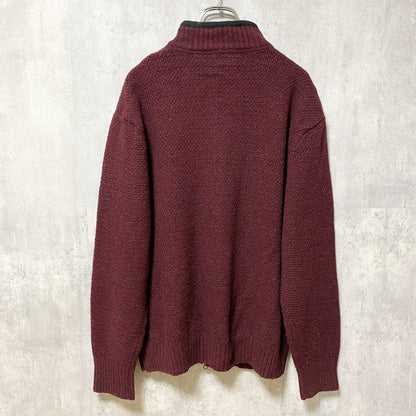 90s　PENDLETON ペンドルトン　長袖カーディガン　ニットセーター　フルジップ　ハイネック　XLサイズ