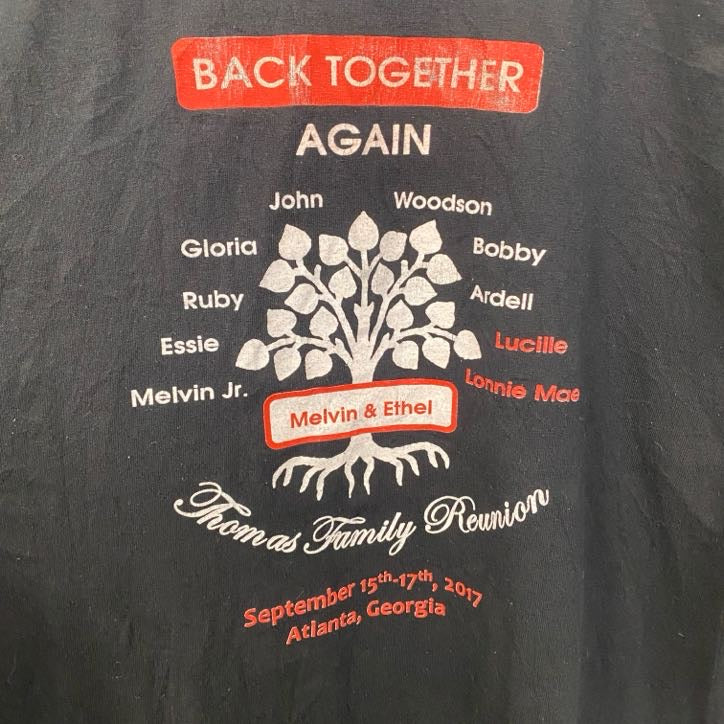 古着 used　GILDAN　ギルダン　半袖デザインプリントTシャツ　アトランタ　ジョージア州　黒　ブラック　Mサイズ