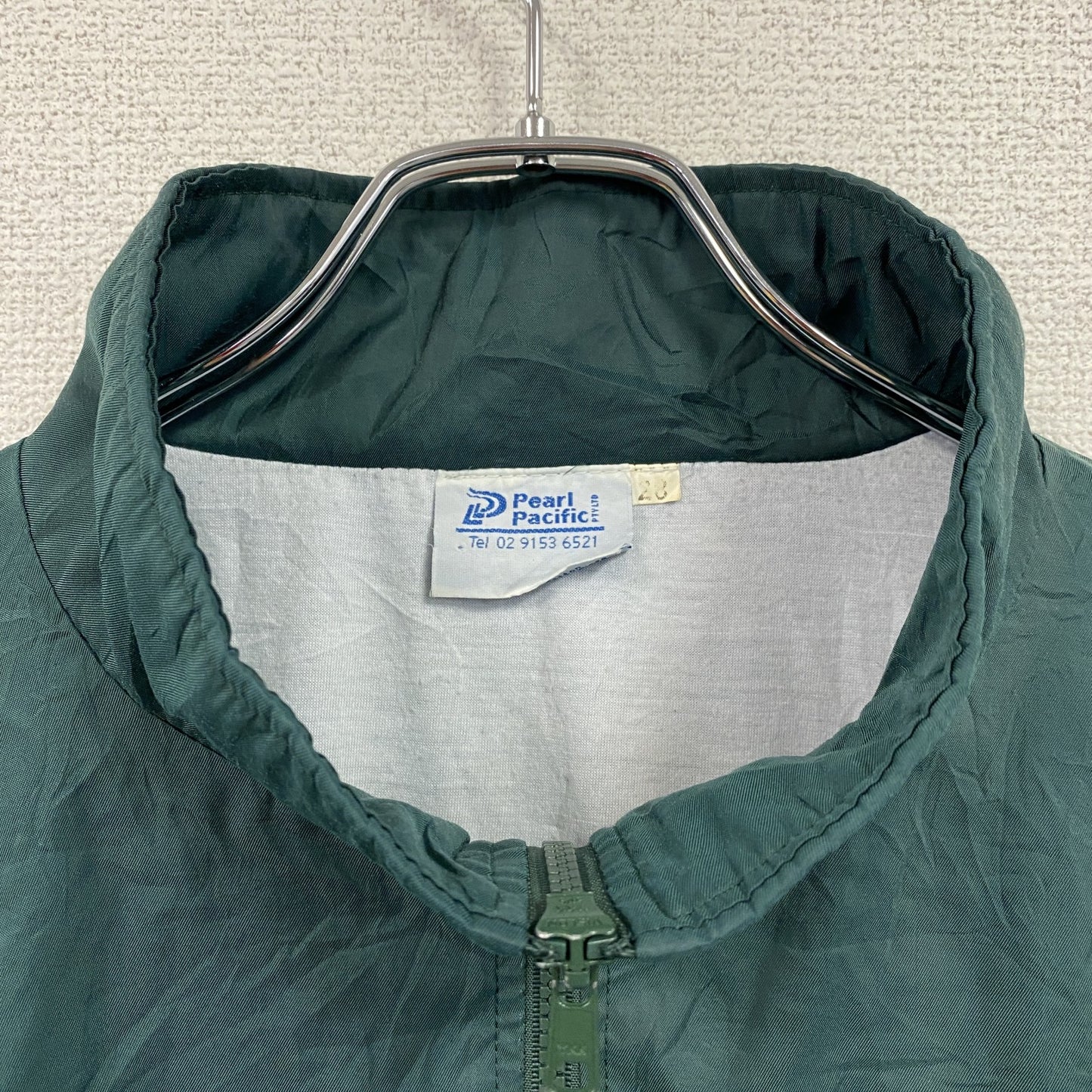 Pearl Pacific　フルジップジャケット　刺繍ロゴ　ワンポイント　緑　グリーン　28サイズ