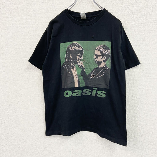GILDAN　ギルダン　半袖バンドプリントTシャツ　バンＴ　オアシス　黒　ブラック　Mサイズ