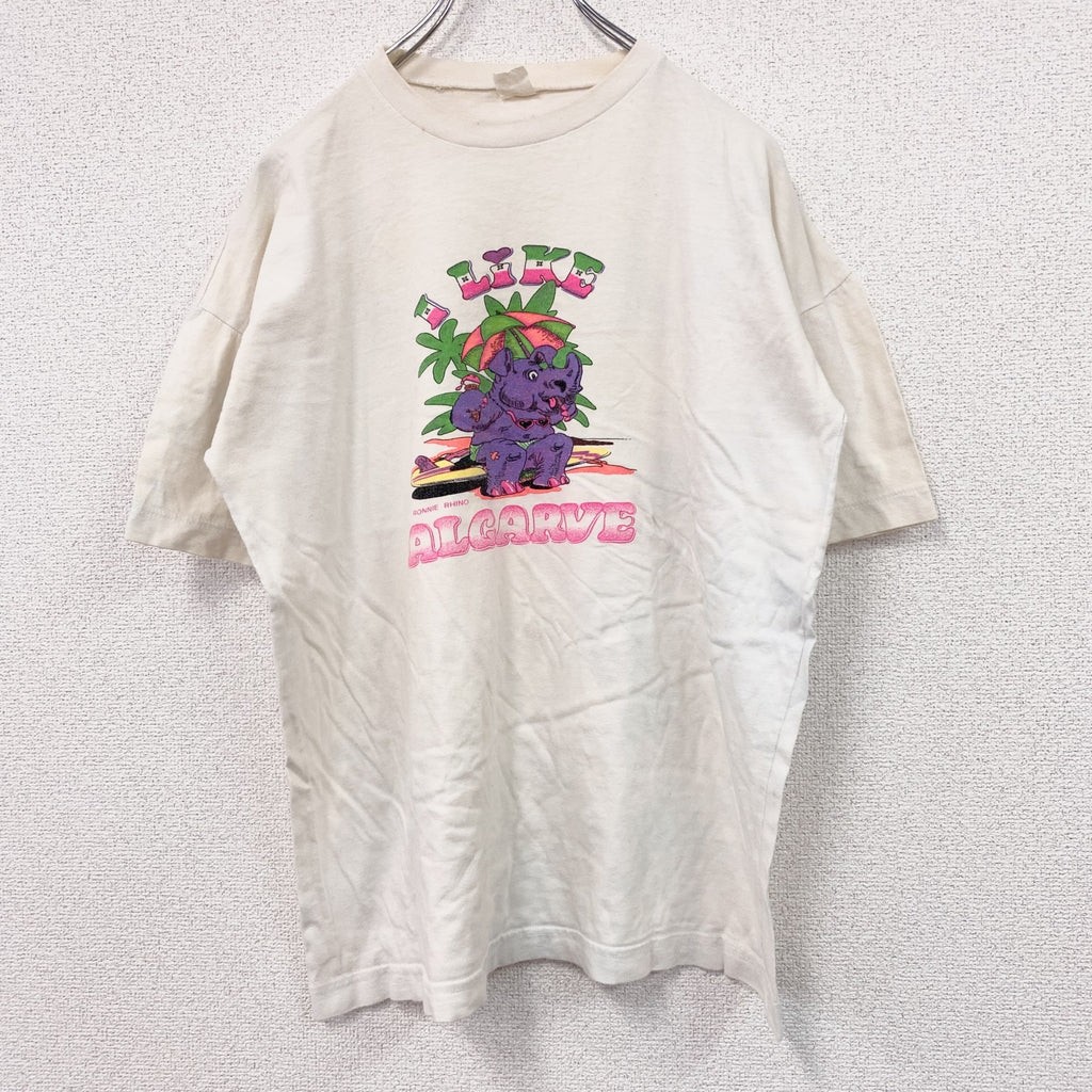 半袖プリントTシャツ　アニマルT　白　ホワイト　Mサイズ