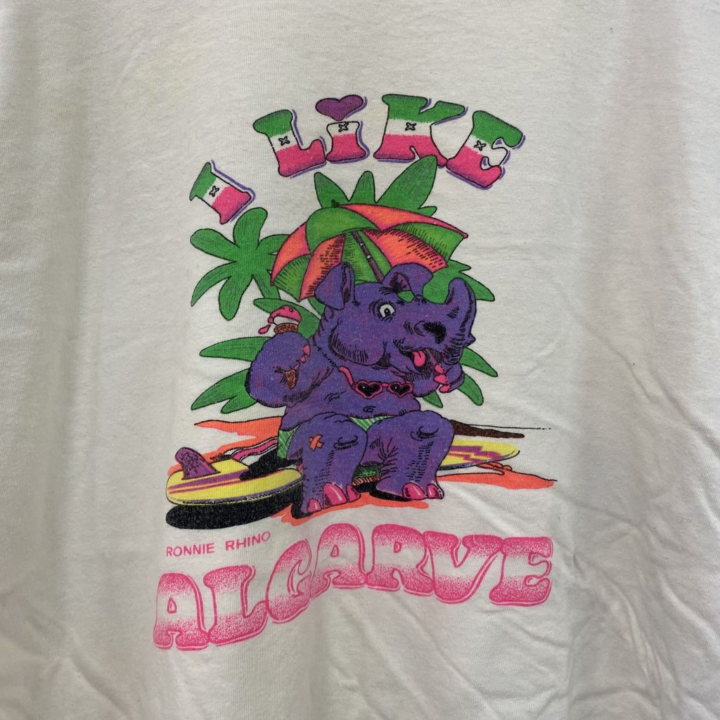 半袖プリントTシャツ　アニマルT　白　ホワイト　Mサイズ