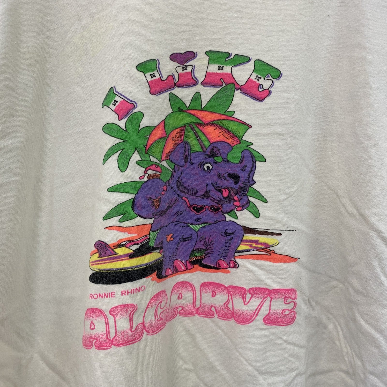 半袖プリントTシャツ　アニマルT　白　ホワイト　Mサイズ