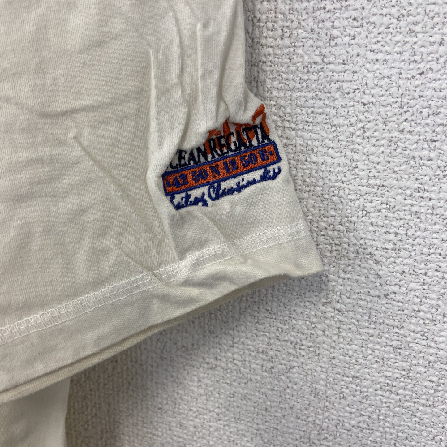 古着 used　DANILO　半袖ビッグプリントTシャツ　コンパス　方位磁石　クルーネック　レトロ　カジュアル　白　Mサイズ