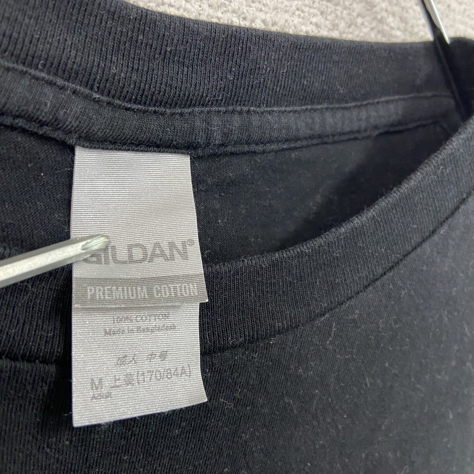 GILDAN　ギルダン　Oasis　オアシス　半袖バンドプリントTシャツ　黒　ブラック　Mサイズ