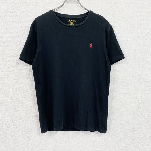 POLO RALPH LAUREN　ラルフローレン　半袖Tシャツ　刺繍ロゴ　ワンポイント　シングルステッチ　黒　ブラック　Mサイズ