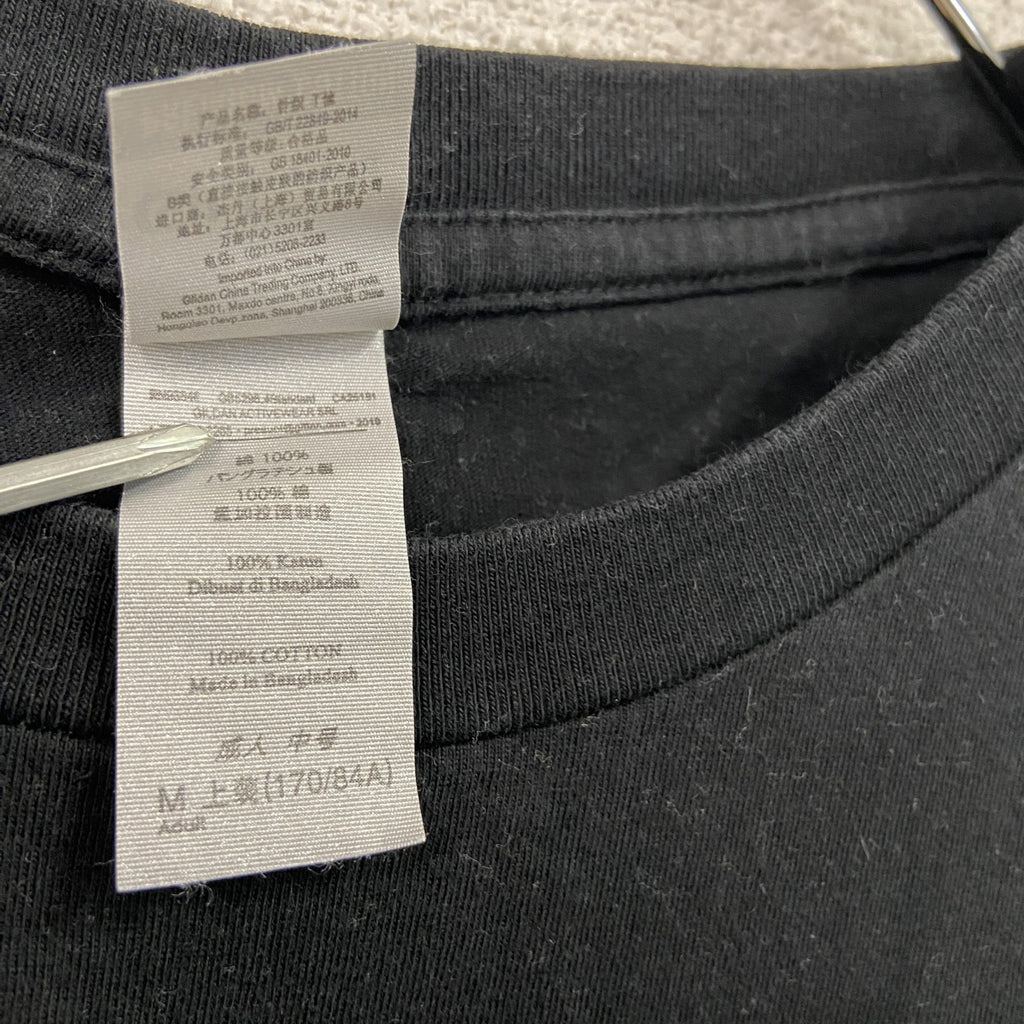 GILDAN　ギルダン　Oasis　オアシス　半袖バンドプリントTシャツ　黒　ブラック　Mサイズ