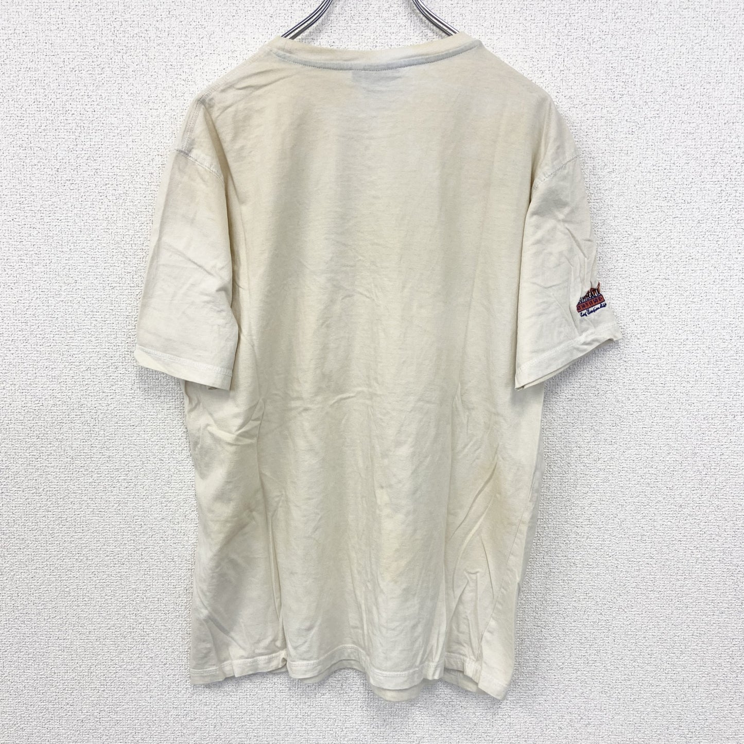 古着 used　DANILO　半袖ビッグプリントTシャツ　コンパス　方位磁石　クルーネック　レトロ　カジュアル　白　Mサイズ