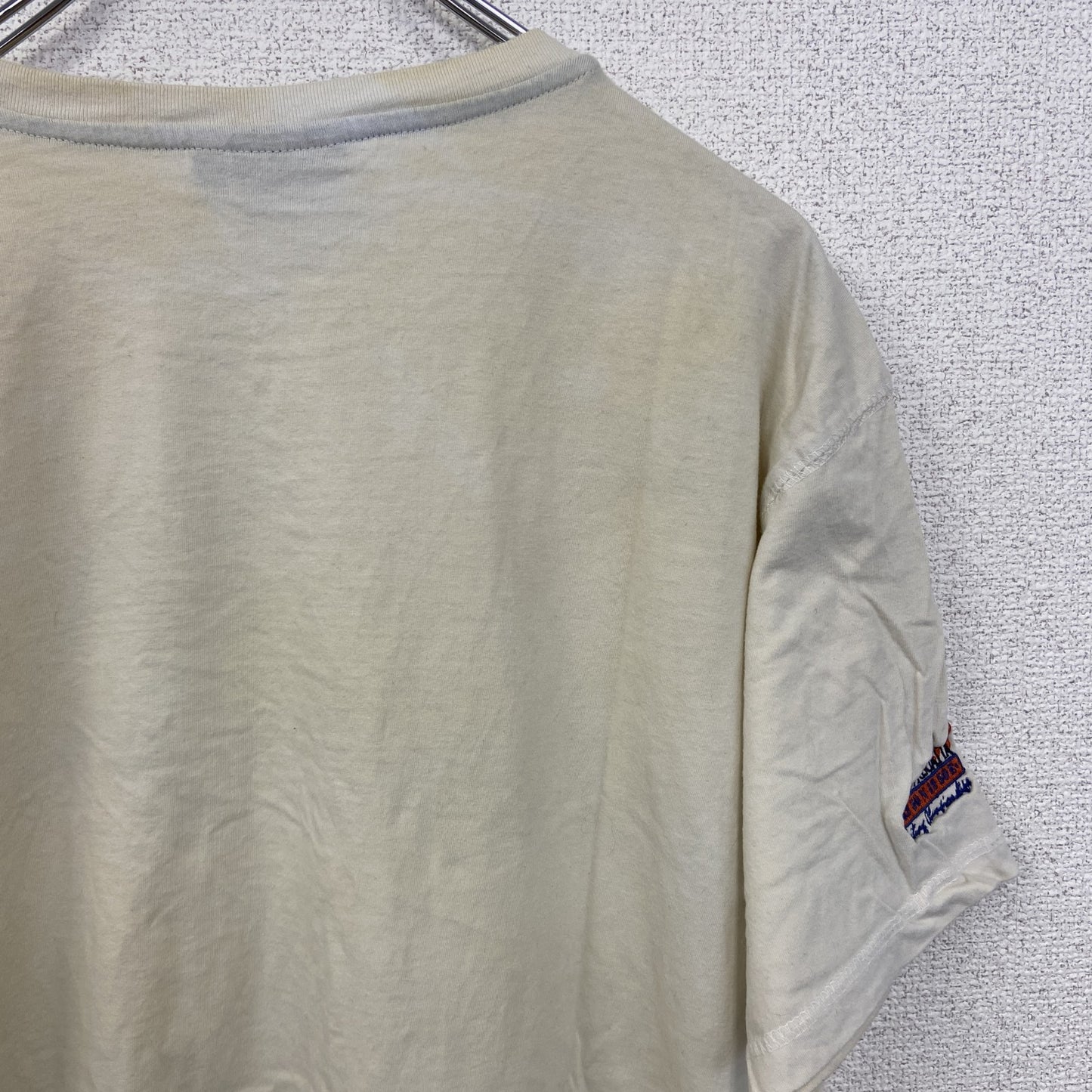 古着 used　DANILO　半袖ビッグプリントTシャツ　コンパス　方位磁石　クルーネック　レトロ　カジュアル　白　Mサイズ