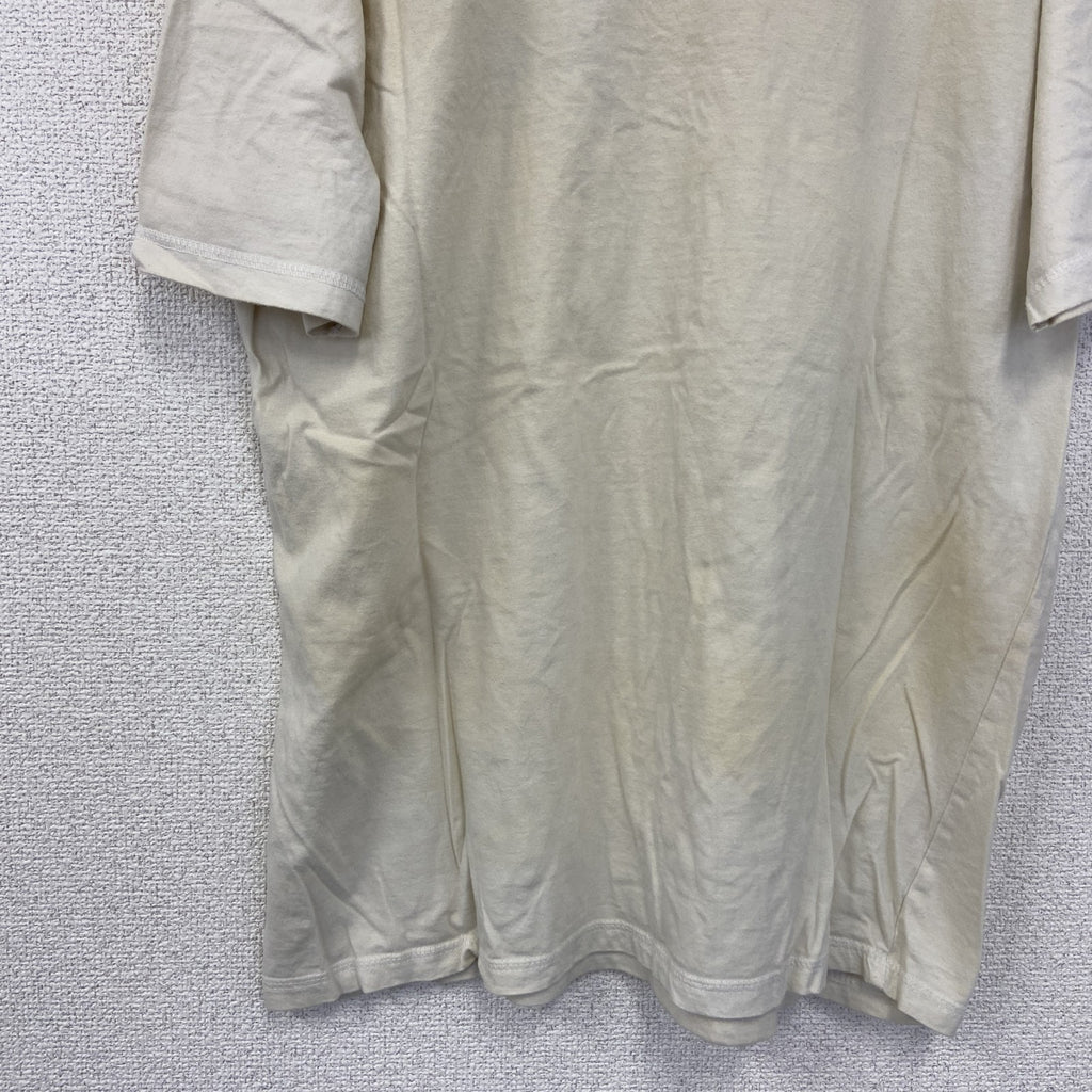 古着 used　DANILO　半袖ビッグプリントTシャツ　コンパス　方位磁石　クルーネック　レトロ　カジュアル　白　Mサイズ
