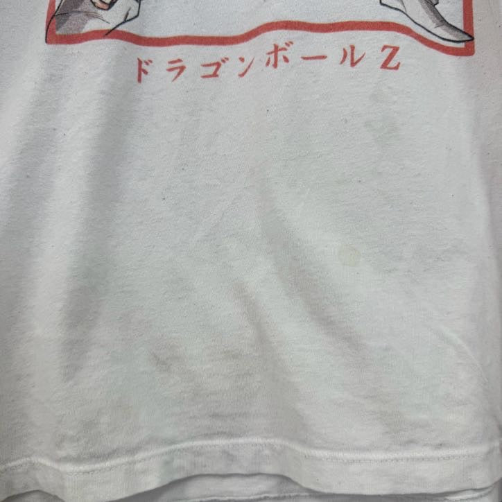 古着 used　ドラゴンボールZ　半袖アニメプリントTシャツ　ジャンプ　クルーネック　レトロデザイン　白　ホワイト　XXLサイズ
