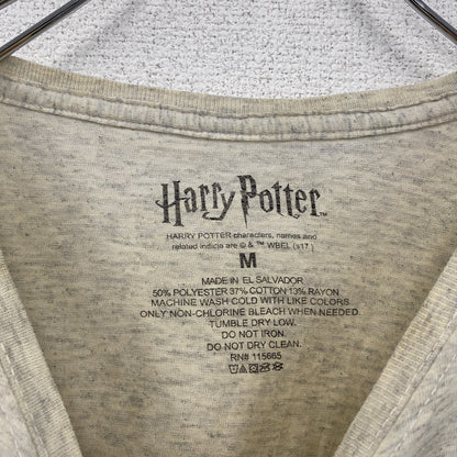 Harry Potter　ハリーポッター　半袖プリントTシャツ　Hogwarts　ホグワーツ　灰色　グレー　Mサイズ
