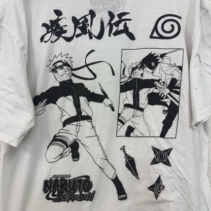 古着 used　NARUTO　ナルト　半袖アニメプリントTシャツ　JUMP　ジャンプ　クルーネック　レトロデザイン　Lサイズ