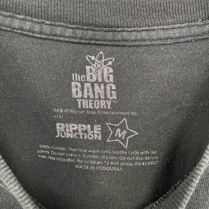 古着 used　the BIG BANG THEORY　半袖プリントTシャツ　BAZINGA！　クルーネック　黒　Mサイズ