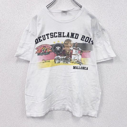 CROSSFIRE　半袖プリントTシャツ　ドイツ代表　サッカー　白　ホワイト　Lサイズ