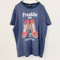 古着 used　イタリア製　FRANKLIN MARSHALL　半袖プリントTシャツ　スニーカー　靴　ヴィンテージ　2XLサイズ