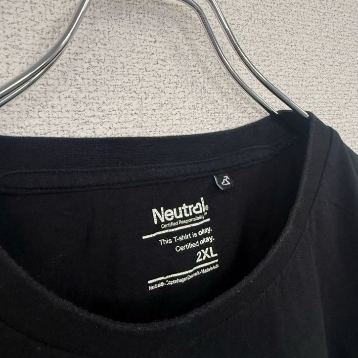古着 used　Neutral　半袖プリントTシャツ　イカリ　マリン　クルーネック　レトロデザイン　黒　ブラック　XXLサイズ