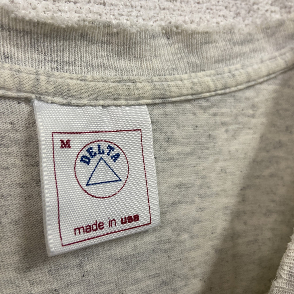 90s　DELTA　デルタ　NFL　レッドスキンズ　半袖プリントTシャツ　シングルステッチ　ヴィンテージ　霜降りグレー　Mサイズ