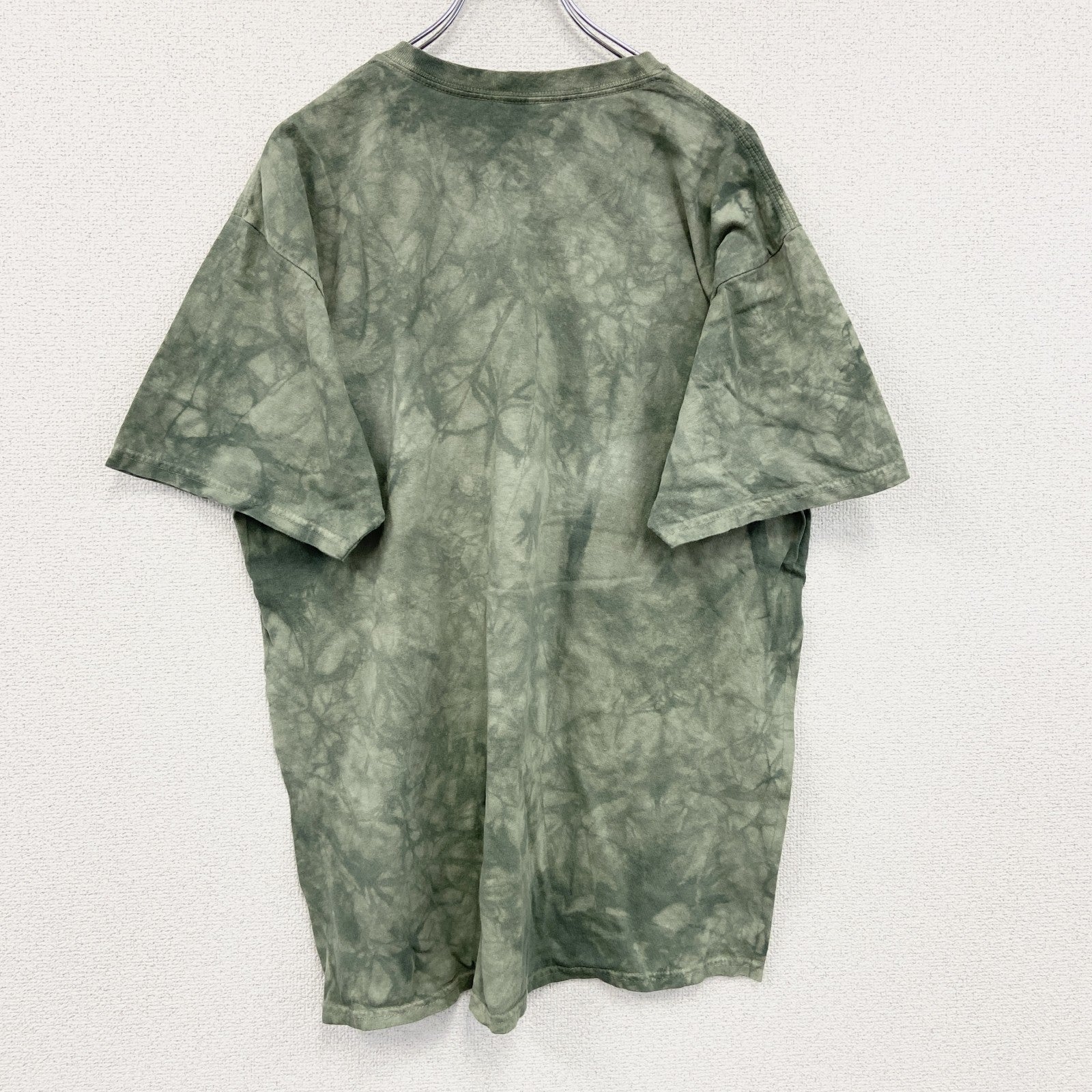 THE MOUNTAIN　ザマウンテン　半袖プリントTシャツ　アニマルT　タイダイ　緑　グリーン　XLサイズ