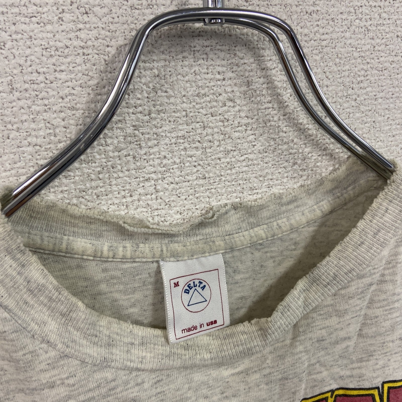 90s　DELTA　デルタ　NFL　レッドスキンズ　半袖プリントTシャツ　シングルステッチ　ヴィンテージ　霜降りグレー　Mサイズ