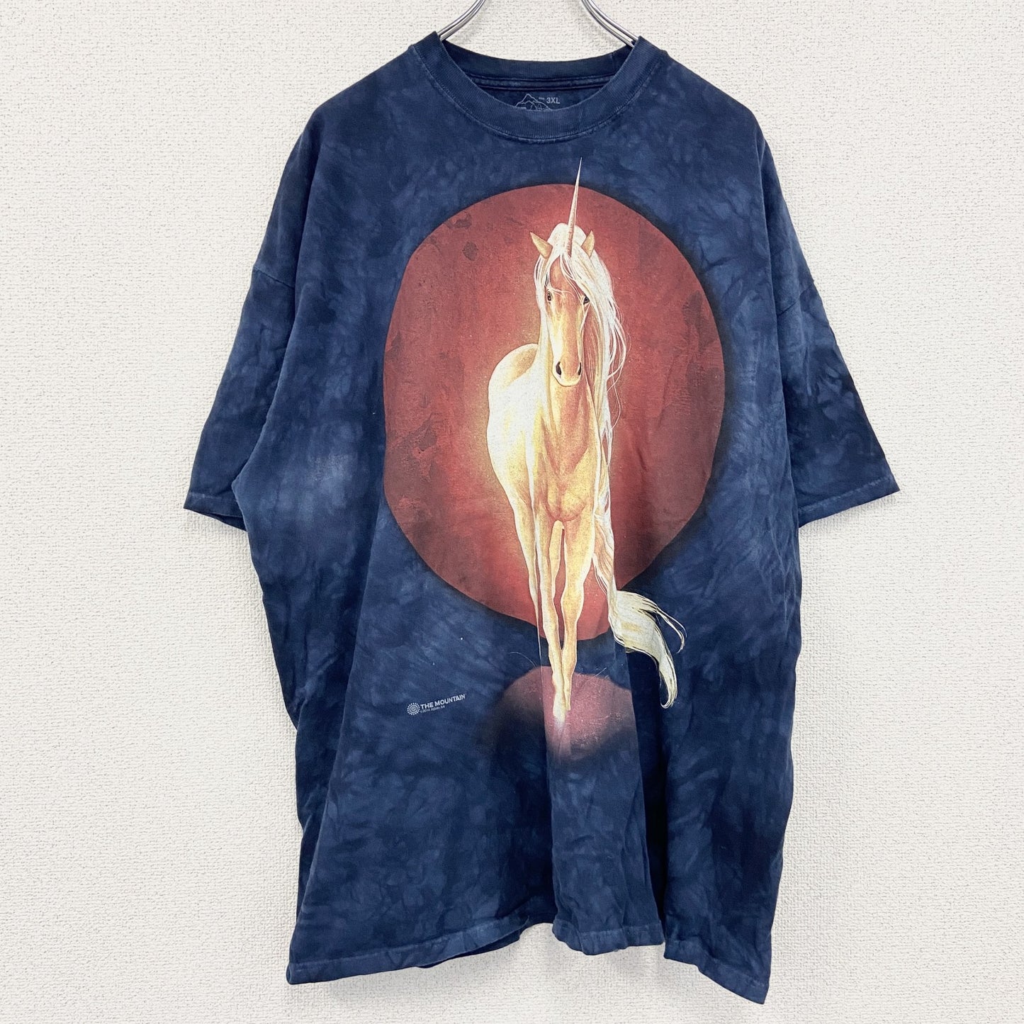 THE MOUNTAIN　ザマウンテン　半袖プリントTシャツ　アニマルT　タイダイ　紺　ネイビー　3XLサイズ