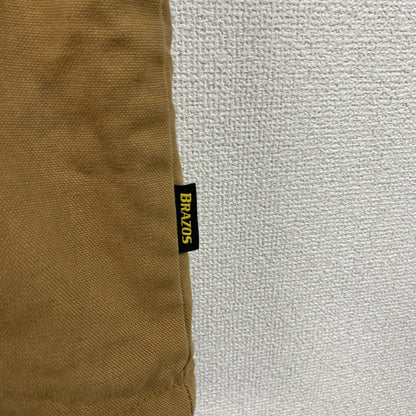 BRAZOS　ブラゾス　フルジップダックベスト　裏フリース　キャメル　Lサイズ