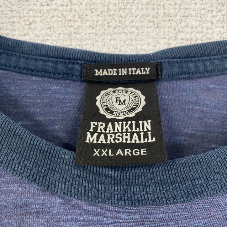古着 used　イタリア製　FRANKLIN MARSHALL　半袖プリントTシャツ　スニーカー　靴　ヴィンテージ　2XLサイズ
