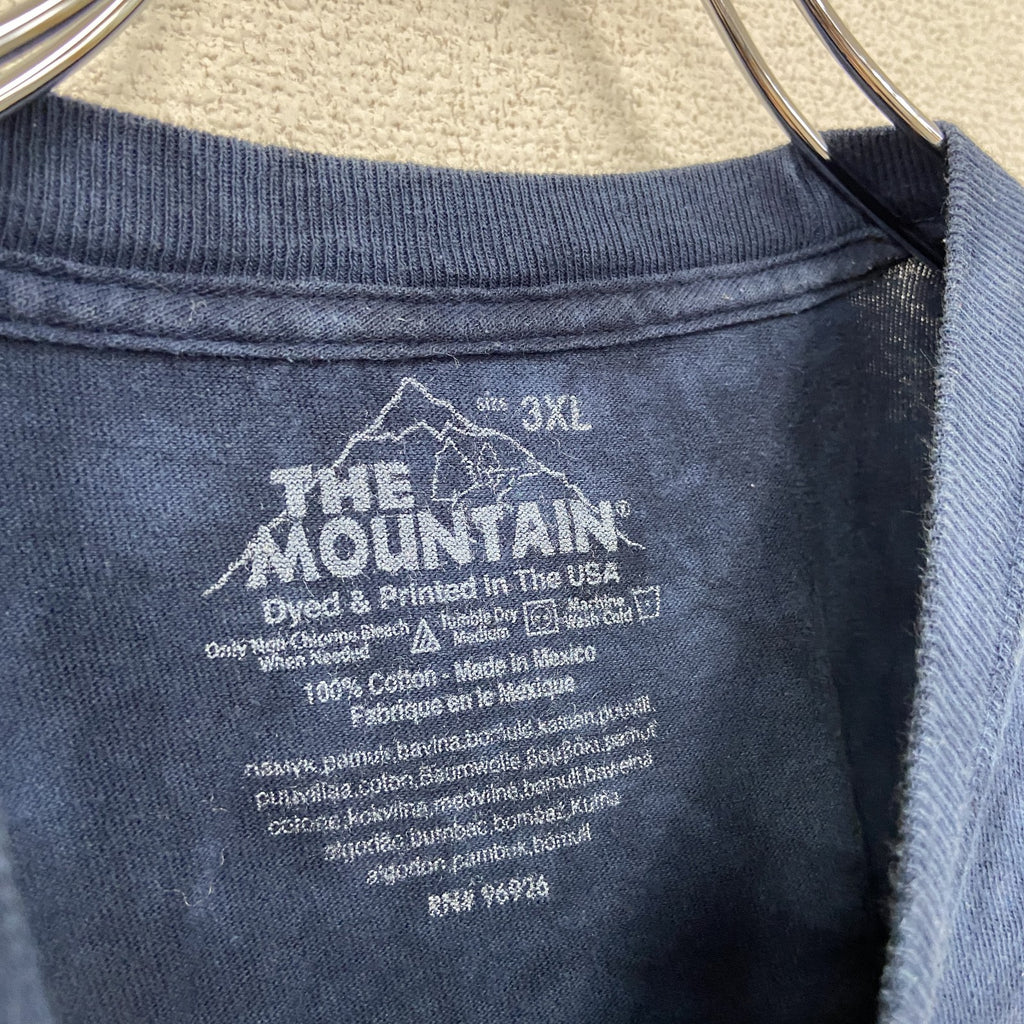 THE MOUNTAIN　ザマウンテン　半袖プリントTシャツ　アニマルT　タイダイ　紺　ネイビー　3XLサイズ