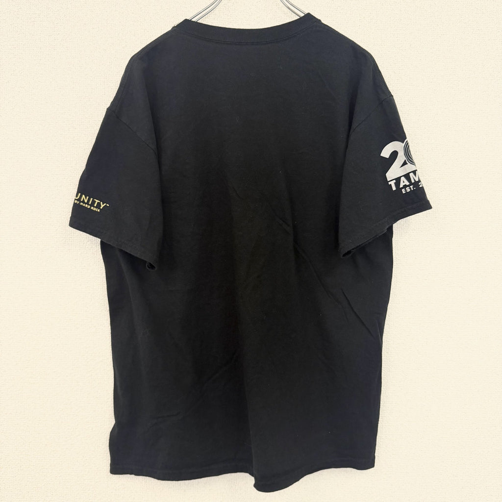 古着 used　HardRockcafe　ハードロックカフェ　半袖プリントTシャツ　カジノ　クルーネック　レトロ　黒　ブラック