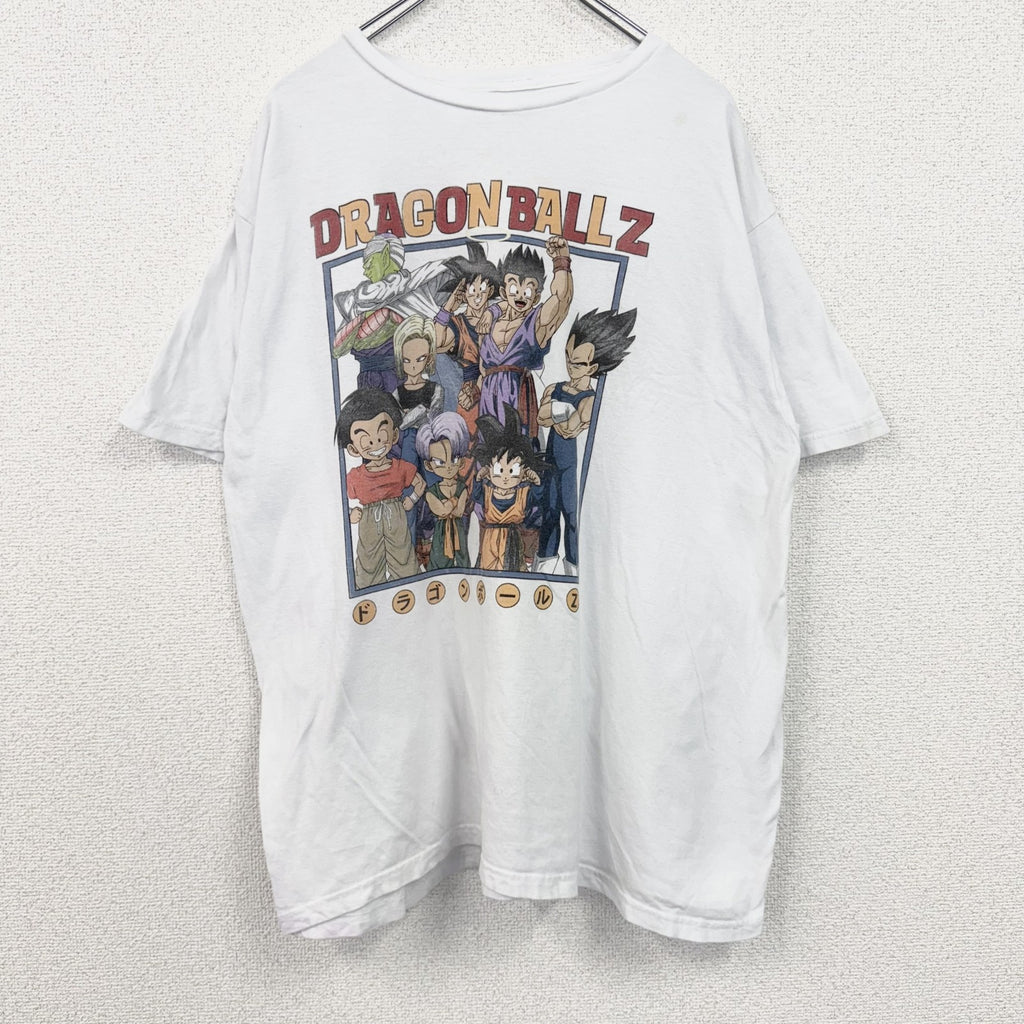古着 used　ドラゴンボールZ　半袖アニメプリントTシャツ　ジャンプ　JUMP　クルーネック　レトロ　白　ホワイト　XLサイズ