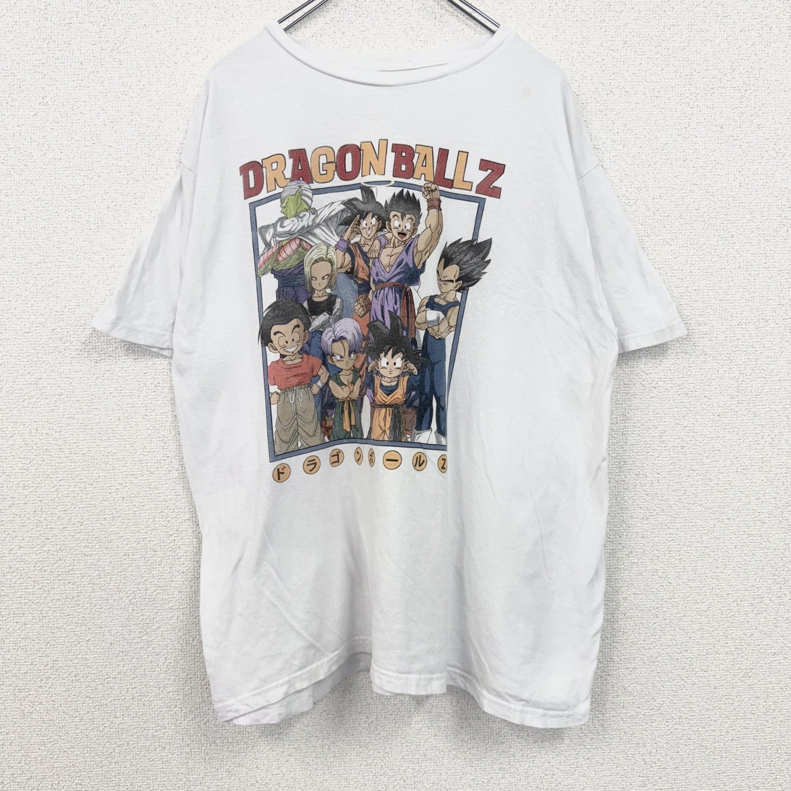 古着 used　ドラゴンボールZ　半袖アニメプリントTシャツ　ジャンプ　JUMP　クルーネック　レトロ　白　ホワイト　XLサイズ