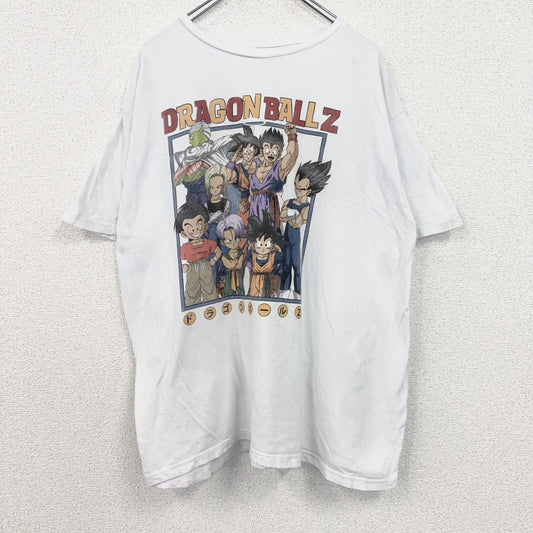 古着 used　ドラゴンボールZ　半袖アニメプリントTシャツ　ジャンプ　JUMP　クルーネック　レトロ　白　ホワイト　XLサイズ