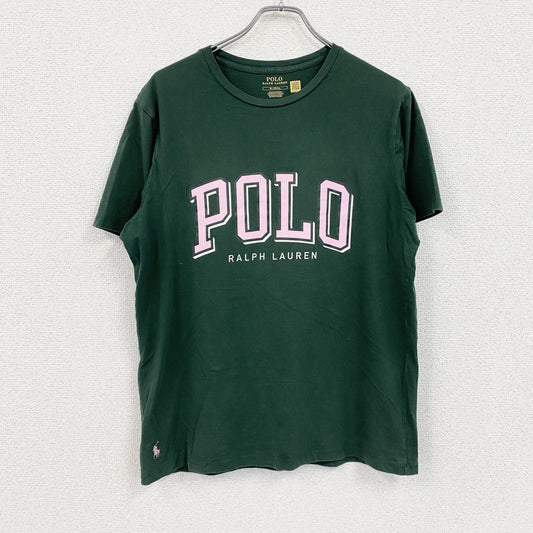 POLO RALPH LAUREN　ラルフローレン　半袖プリントTシャツ　ロゴプリント　デカロゴ　緑　グリーン　Mサイズ