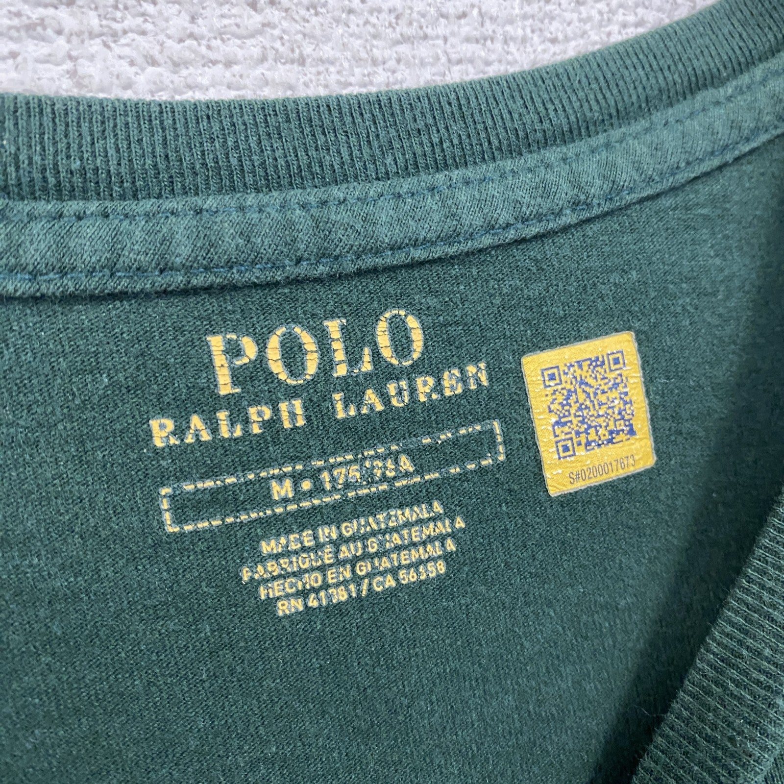 POLO RALPH LAUREN　ラルフローレン　半袖プリントTシャツ　ロゴプリント　デカロゴ　緑　グリーン　Mサイズ
