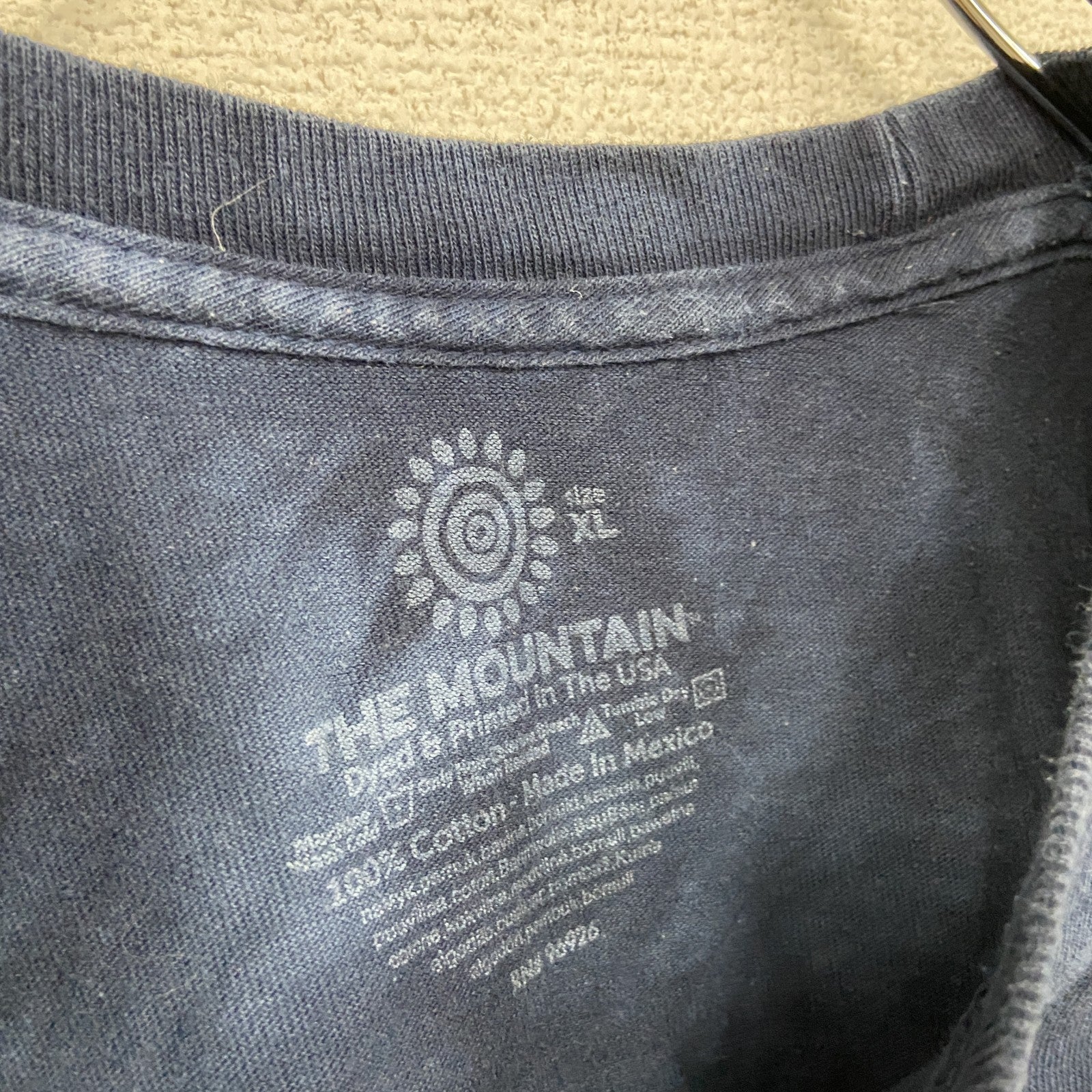 THE MOUNTAIN　ザマウンテン　半袖プリントTシャツ　アニマルT　タイダイ　紺　ネイビー　XLサイズ