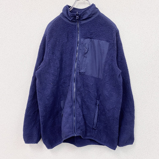 LANDS'END　ランズエンド　フルジップフリースジャケット　青　XLサイズ