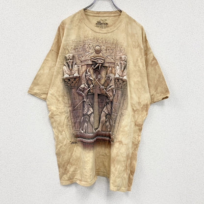 THE MOUNTAIN　ザマウンテン　半袖プリントTシャツ　タイダイ　ベージュ　2XLサイズ
