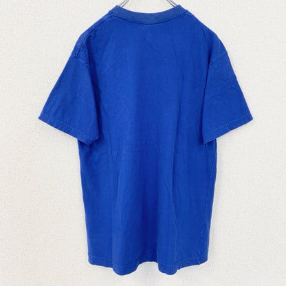 古着 used　半袖イラストプリントTシャツ　カエル　コスタリカ　PURA VIDA　青　ブルー　レトロデザイン　Lサイズ