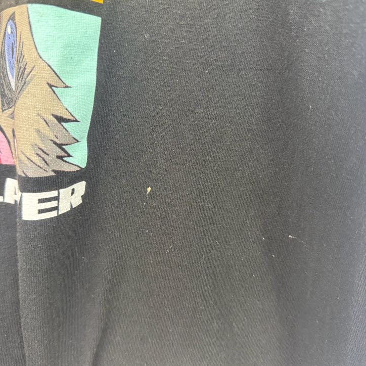 古着 used　鬼滅の刃　半袖アニメプリントTシャツ　ジャンプ　JUMP　レトロデザイン　クルーネック　黒　ブラック　Lサイズ