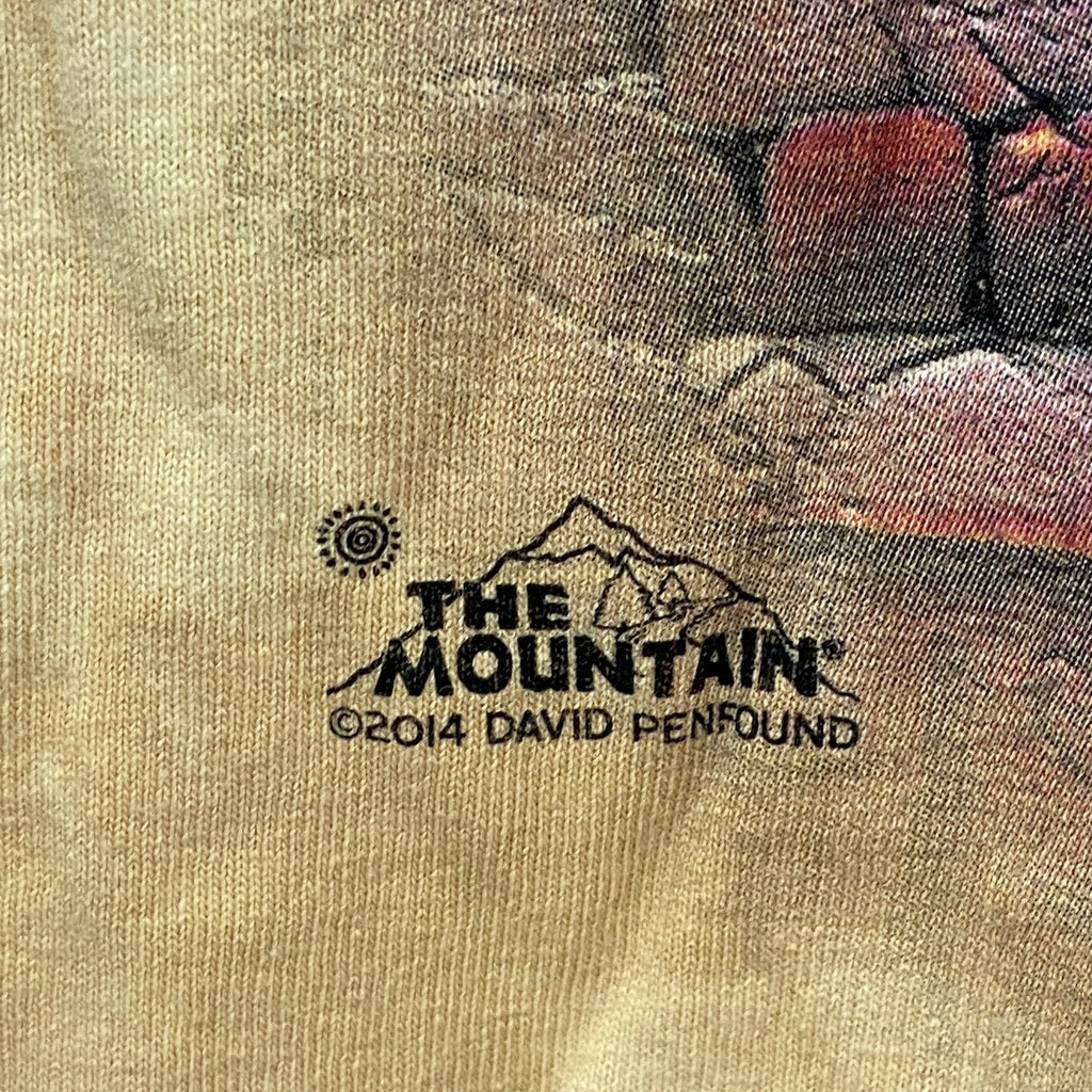 THE MOUNTAIN　ザマウンテン　半袖プリントTシャツ　タイダイ　ベージュ　2XLサイズ