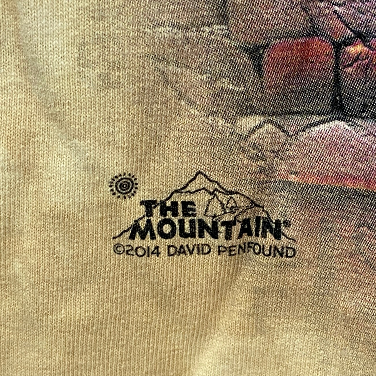 THE MOUNTAIN　ザマウンテン　半袖プリントTシャツ　タイダイ　ベージュ　2XLサイズ