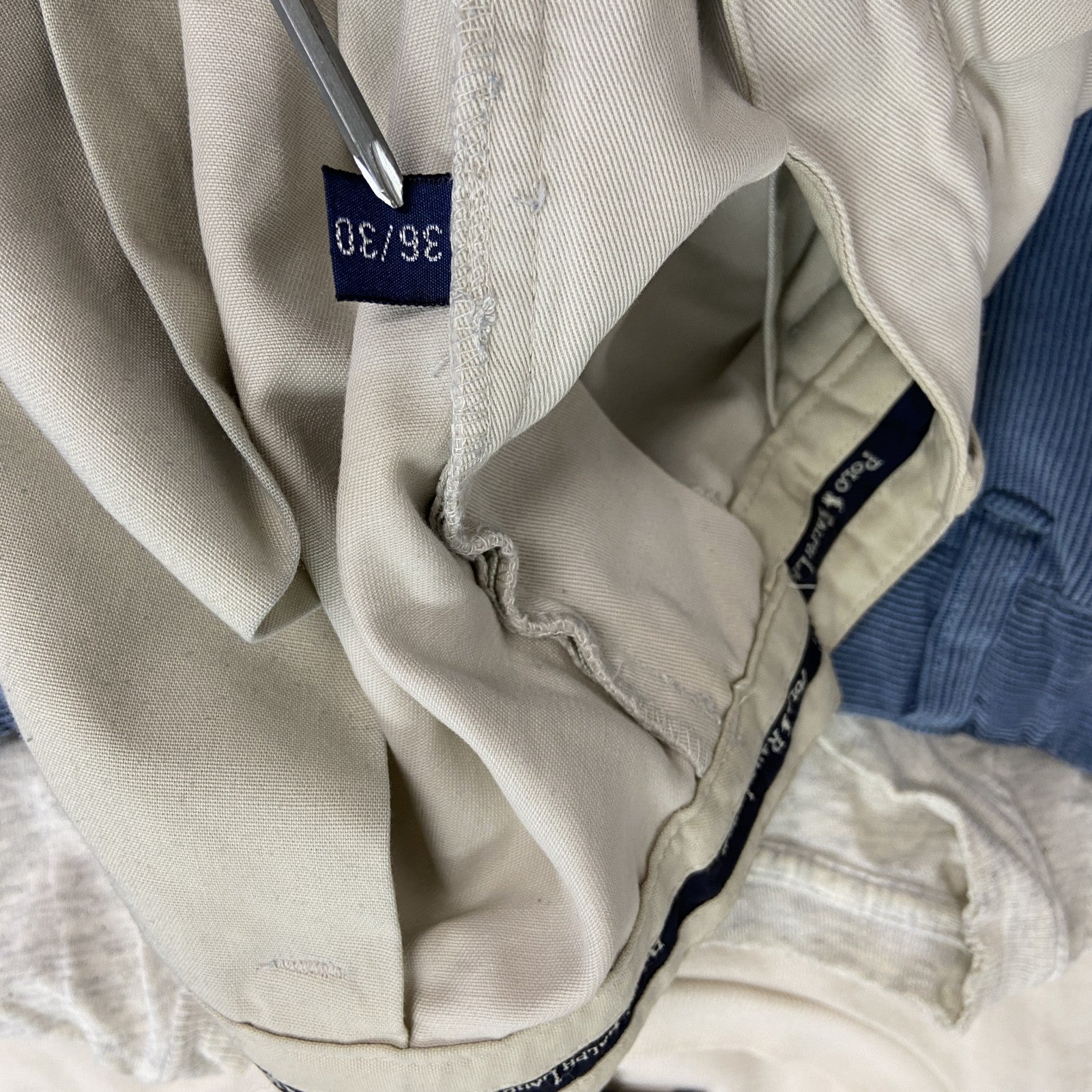 RALPH LAUREN ポロラルフローレン　ポロチノ　チノパンツ　ジップフライ　ベージュ　W36サイズ