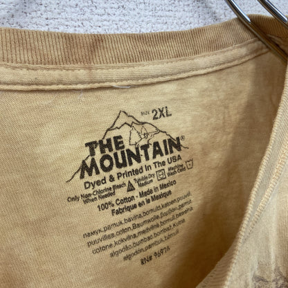 THE MOUNTAIN　ザマウンテン　半袖プリントTシャツ　タイダイ　ベージュ　2XLサイズ