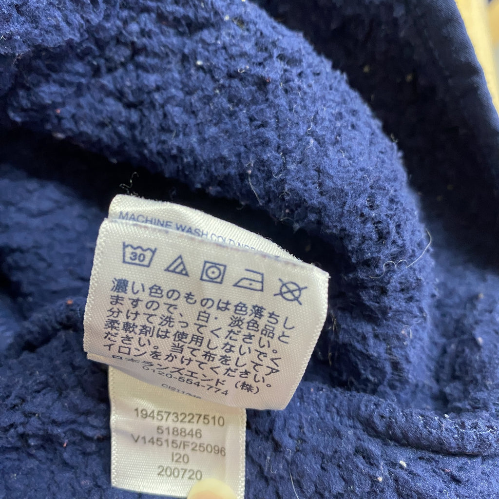 LANDS'END　ランズエンド　フルジップフリースジャケット　青　XLサイズ
