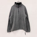 ～90s　J.CREW　ジェイクルー　ハーフジップフリースプルオーバー　ヴィンテージ　グレー　灰色　Mサイズ