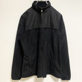 古着 used　FILA SPORT　長袖異素材切替フリースジャケット　ハイネックアウター　ポイント刺繍　黒　ブラック　Mサイズ