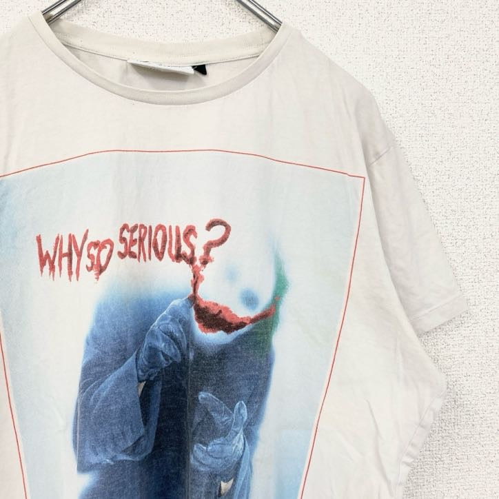 古着 used　00s　THE DARK KNIGHT　ダークナイト　ジョーカー　半袖ムービーTシャツ　白　ヴィンテージ　Lサイズ